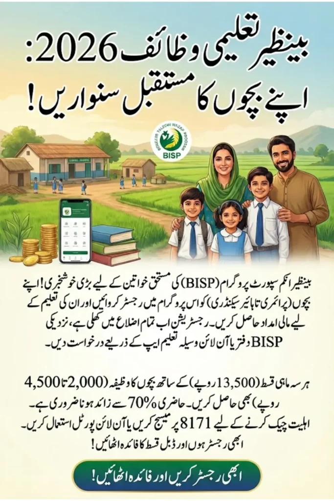 Benazir Taleemi Wazaif Registration Now Open: Just 4 Steps to Apply Online