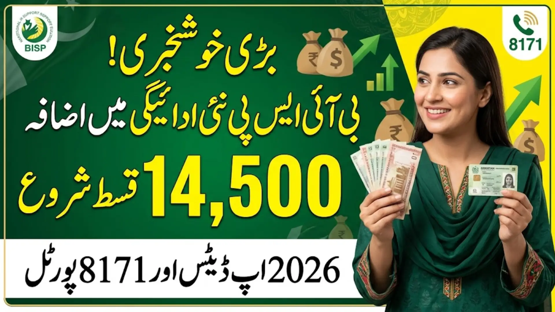 BISP New Payment Increase 2026 Check Online by CNIC Using 8171 Portal